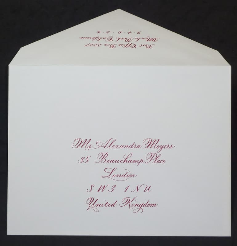 Hand addressed envelope