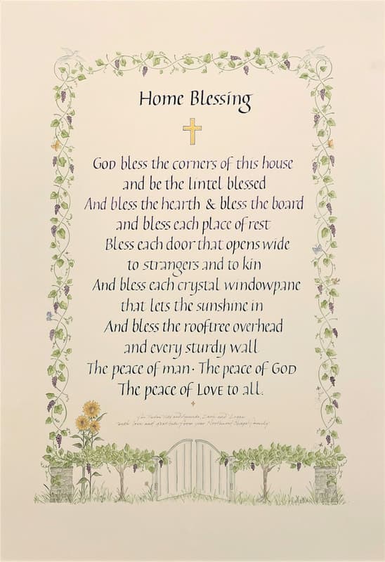 An artistic rendition of a Home Blessing